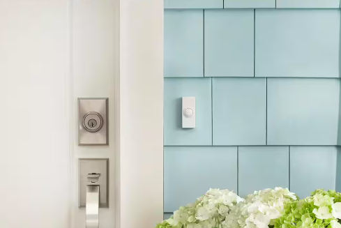 Defiant- Wireless Battery Operated Doorbell Kit with 2 Wireless Push Buttons, White