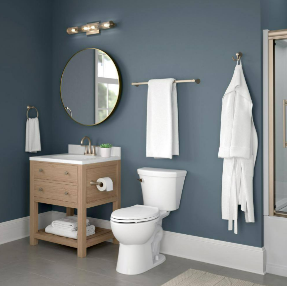 Delta- Greydon Wall Mounted Round Closed Towel Ring Bath Hardware Accessory in Brushed Nickel