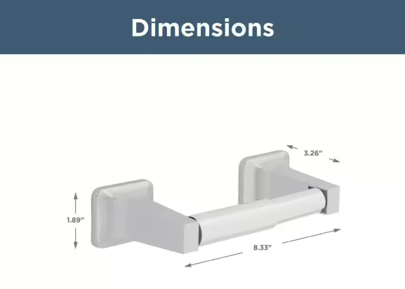 Franklin - Futura Wall Mount Spring Loaded Toilet Paper Holder Bath Hardware Accessory in Polished Chrome