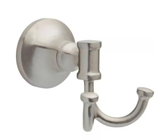 Delta- Chamberlain Double Towel Hook Bath Hardware Accessory in Brushed Nickel