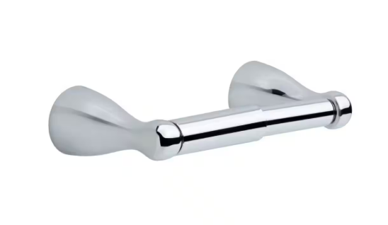 Delta- Foundations Wall Mount Spring-Loaded Toilet Paper Holder Bath Hardware Accessory in Polished Chrome