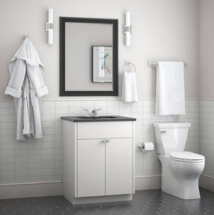 Delta- Foundations Wall Mount Spring-Loaded Toilet Paper Holder Bath Hardware Accessory in Polished Chrome