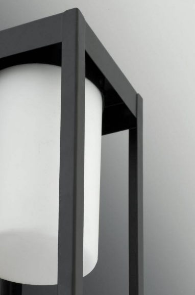 Patewood Collection 1-Light Matte Black Etched Opal Glass Farmhouse Outdoor Medium Wall Lantern Light