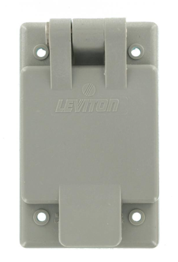 Leviton- 20 Amp 250-Volt Straight Blade Grounding Power Inlet Outlet, Gray 5478-CWP