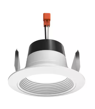 Juno- Contractor Select 4RLD 4 in. 3000K 900 Lumens White Integrated LED Recessed Light Trim with Retrofit