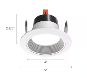 Juno- Contractor Select 4RLD 4 in. 3000K 900 Lumens White Integrated LED Recessed Light Trim with Retrofit