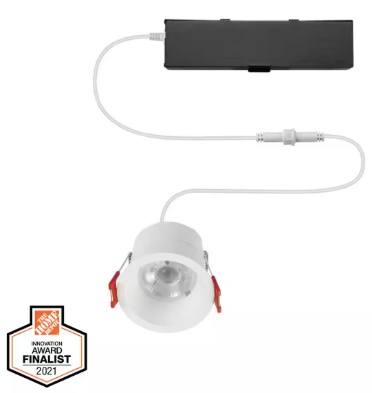 Commercial Electric- Trimless Integrated LED 4 in Round Canless Recessed Light for Kitchen Bathroom Livingroom, White Soft White