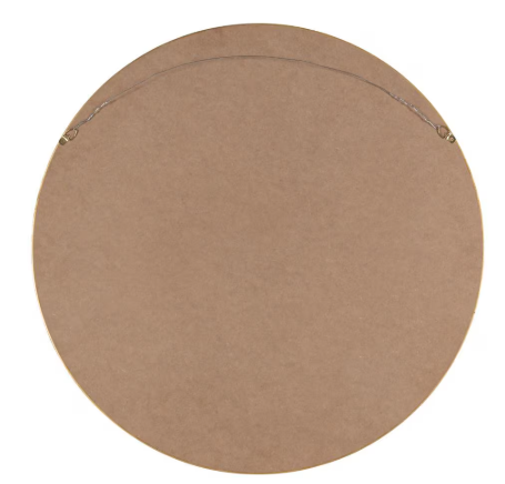 Medium Round Gold Contemporary Mirror (25.6 in. H x 25.6 in. W)