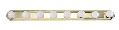 Nuvo 36 in. 6-Light Polished Brass Vanity Light with No Shade