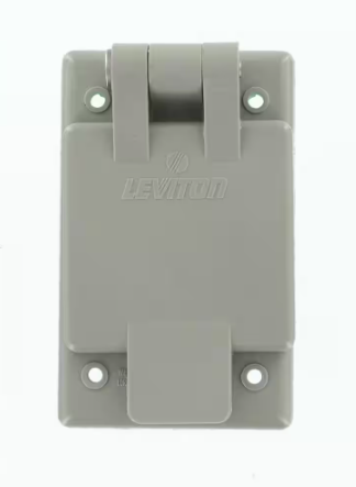 15 Amp 125-Volt Straight Blade Grounding Power Inlet Outlet, Gray 5278-FWP