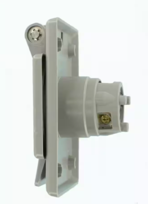 15 Amp 125-Volt Straight Blade Grounding Power Inlet Outlet, Gray 5278-FWP