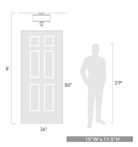 Cerchi Collection 2-Light Chrome Flush Mount