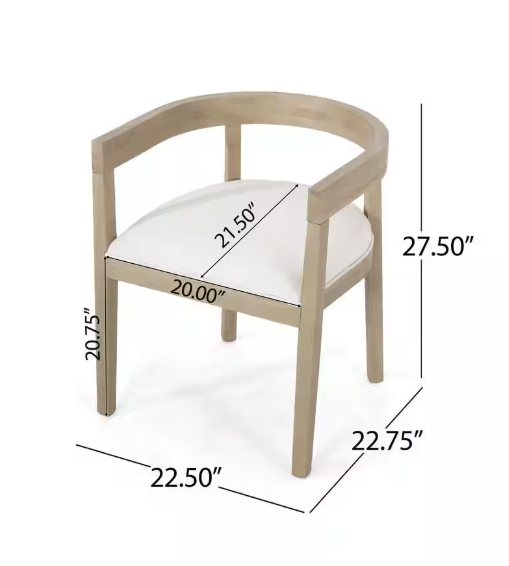 Cinnabar Light Ash and Beige Fabric Upholstered Dining Chair (Set of 2)