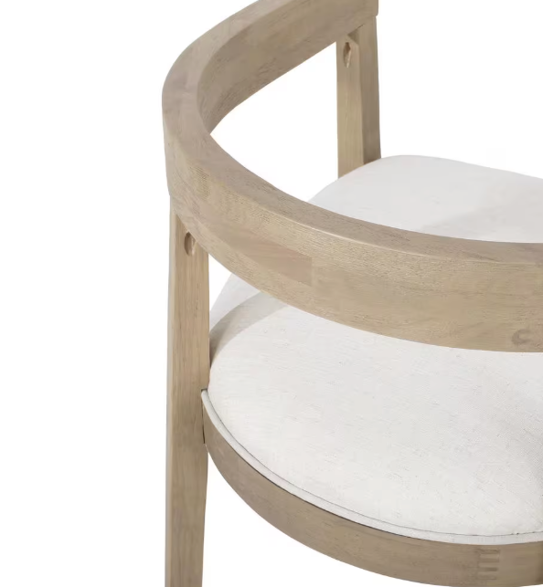 Cinnabar Light Ash and Beige Fabric Upholstered Dining Chair (Set of 2)