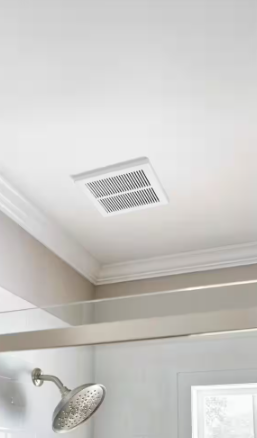 Hampton Bay- 80 CFM Ceiling Mount Room Side Installation Humidity Sensing Bathroom Exhaust Fan, ENERGY STAR