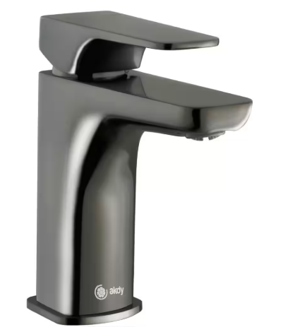 AKDY- Single Hole Single-Handle Bathroom Faucet in Brushed Graphite Black