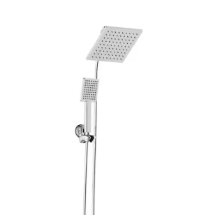 Glacier Bay- Modern 1-Spray 7.9 in. Dual Tub Wall Mount Fixed and Handheld Shower Heads 1.8 GPM in Polished Chrome