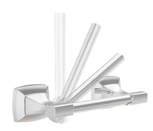 Delta- Portwood Wall Mount Pivot Arm Toilet Paper Holder Bath Hardware Accessory in Polished Chrome