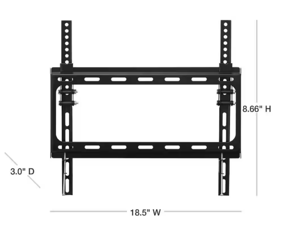 Modern Wall Mount TV Bracket for TV in Black