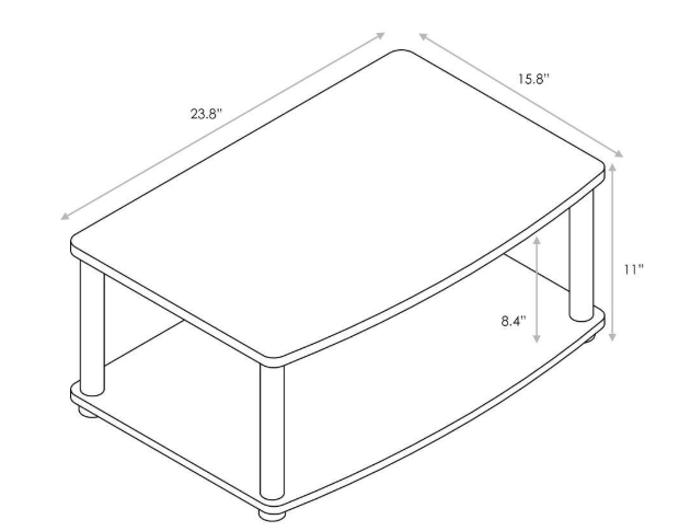 Turn-N-Tube 24 in. Espresso Particle Board TV Stand Fits TVs Up to 24 in. with Open Storage
