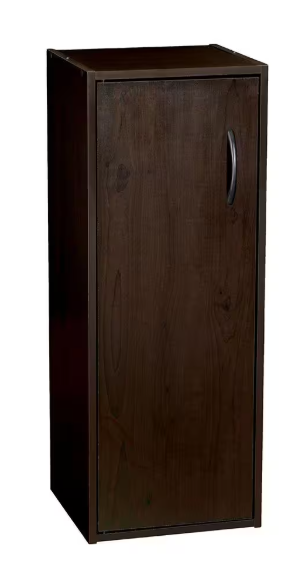 32 in. H x 12 in. W x 12 in. D Espresso Wood Look 1-Cube Storage Organizer