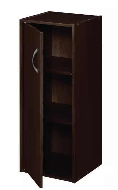 32 in. H x 12 in. W x 12 in. D Espresso Wood Look 1-Cube Storage Organizer