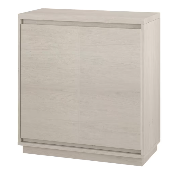 Presque 30 in. Alder White Rectangular Accent Storage Cabinet