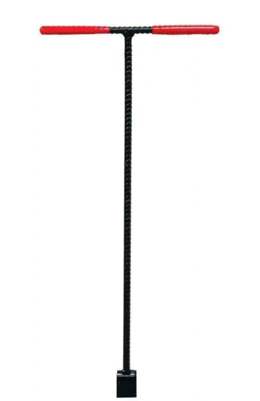 36 in. Solid Steel Water Meter Valve Key with Grips