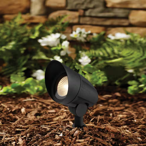 Low Voltage 50-Watt Black Outdoor Landscape Flood Light T3 Halogen Bulb