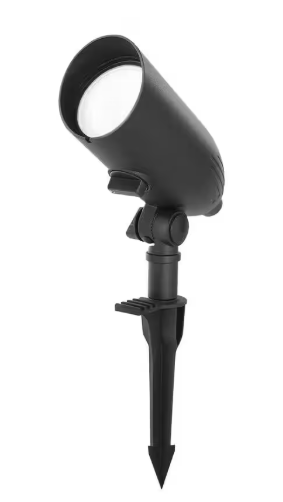 421 Lumen Low Voltage Black LED Outdoor Landscape Flood Light with Adjustable Light Color and Adjustable Beam Angle