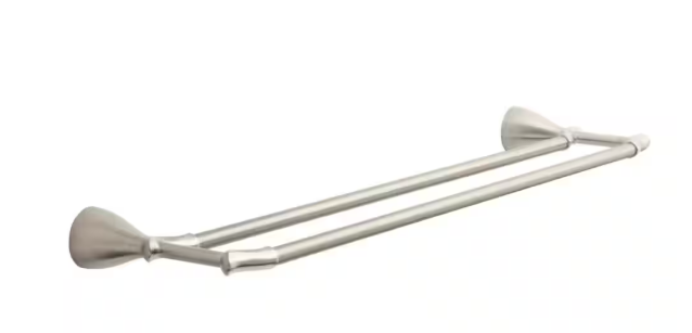 Glacier Bay- Edgewood 24 in. Double Towel Bar in Brushed Nickel