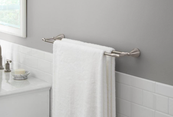 Glacier Bay- Edgewood 24 in. Double Towel Bar in Brushed Nickel
