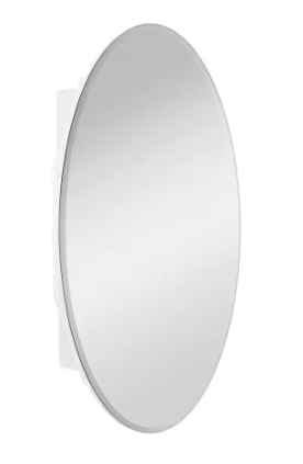 Glacier Bay- 20 in. x 30 in. Frameless Recessed or Surface-Mount Bathroom Medicine Cabinet with Beveled Mirror, White