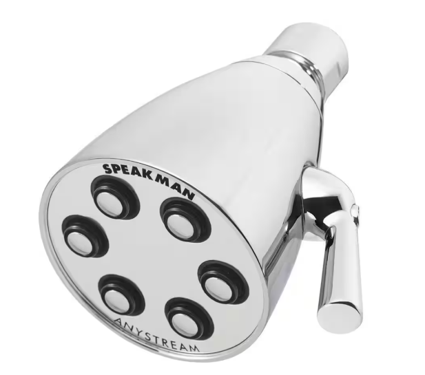 Speakman- 3-Spray Patterns with 2.0 GPM 2.75 in. Wall Mount Fixed Showerhead in Polished Chrome