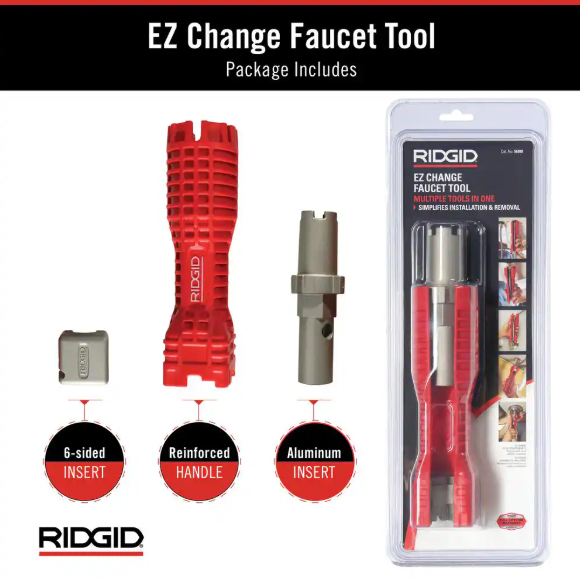 RIDGID- EZ Change Plumbing Wrench Faucet Installation and Removal Tool