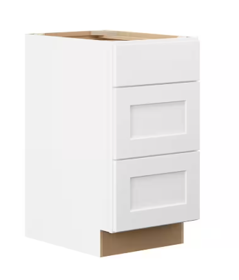 Hampton Bay- Denver White Painted Shaker Stock Ready to Assemble Base Kitchen Cabinet (21 in. x34.5 in x24 in)