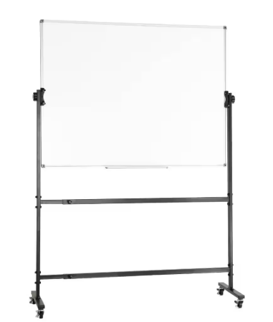 VEVOR- Whiteboard Magnetic Mobile 48 in. x 32 in. Double-Sided Whiteboard Reversible Adjustable Height Dry Erase Board