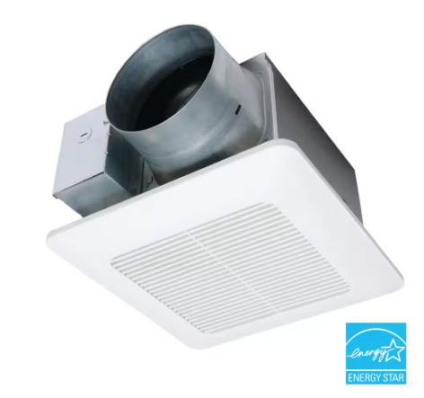 Panasonic- WhisperCeiling DC Fan with Pick-A-Flow Speed Selector 110/130 or 150 CFM and Flex-Z-Fast Installation Bracket