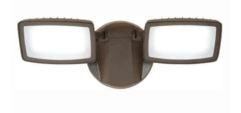 HALO- FT 24-Watt 100° Bronze Outdoor Integrated LED Flood Light with Dusk to Dawn