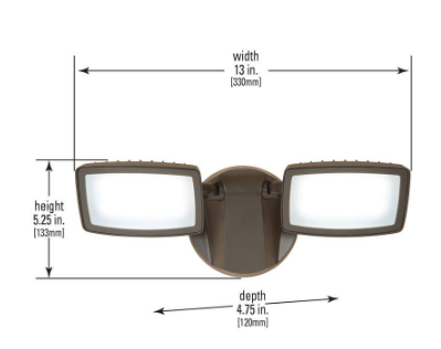 HALO- FT 24-Watt 100° Bronze Outdoor Integrated LED Flood Light with Dusk to Dawn