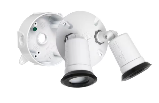 BELL- N3R White Round Light Weatherpoof Kit includes with Box, Cover and (2) Lampholders with External Gasket