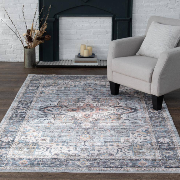 Casann Avenue 4 ft. x 6 ft. Multi Machine Washable Indoor Area Rug