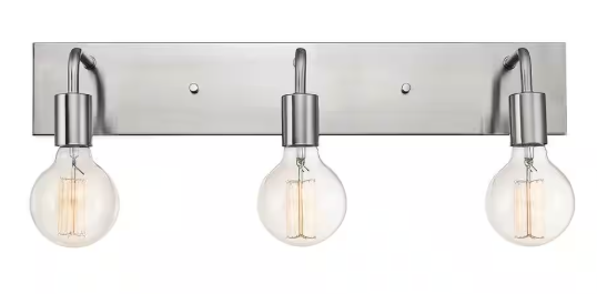 Globe Electric- Holden 24.03 in. 3-Light Brushed Nickel Vanity Light