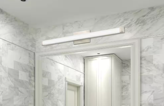 Lithonia Lighting- 27-Watt 36 in. 1 Light Brushed Nickel LED Vanity Light Bar Switchable Light Color