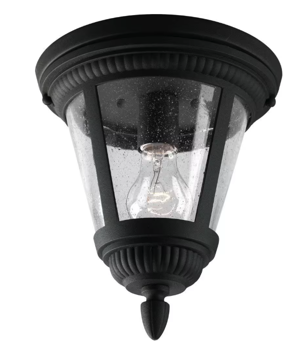 Progress Lighting Westport Collection Black Outdoor Flushmount P3883-31
