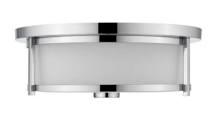 13.75 in. 5-Light Chrome Flush Mount with Matte Opal Shade 465F14-CH