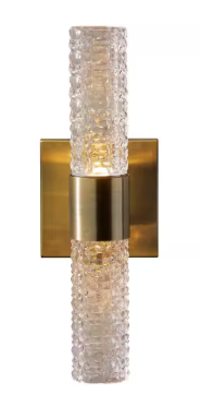 Adesso 13.75 in. Antique Brass Harriet LED Wall Lamp 3696-21