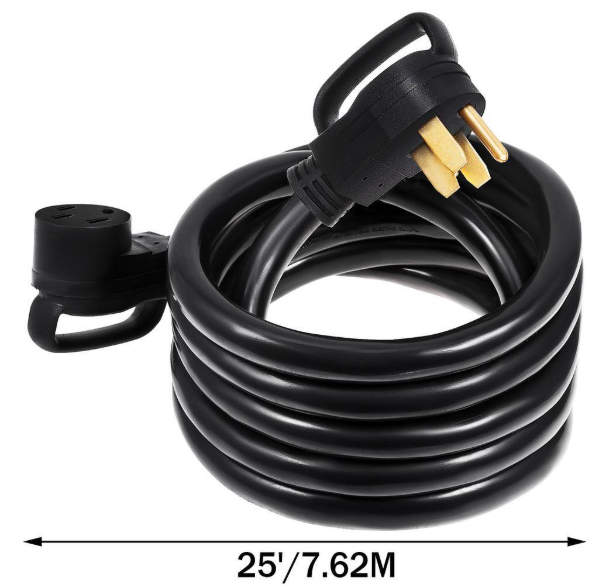 VEVOR 25 ft. 50 Amp RV Extension Cord 4 Wire Gauge RV Wire Diameter Extension Cord RV Cord Power Supply Cable HJLJQ25FT50A6HX01V1