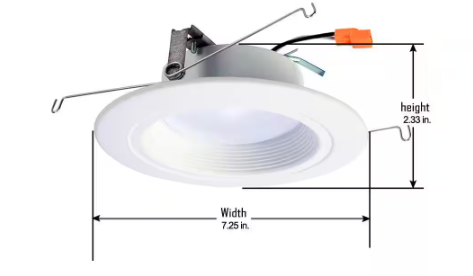 HALO 5 in. or 6 in. White Integrated LED Recessed Light Retrofit Trim at 3000K Soft White Low Glare Deep Baffle (6-Pack) RLD6069301EWHR-6PK