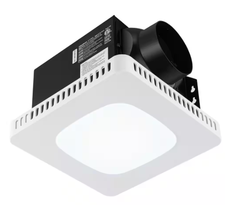 VEVOR Bathroom Exhaust Fan 80CFM Ceiling No Cut Installation High-Efficiency Bathroom Exhaust Fan with Low Noise, Energy Star DDYSPQSWS80CFKUDIV1-0801